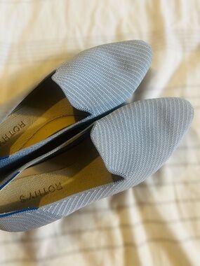 Rothy's Women's Pale Blue Knit Slip-On Loafers